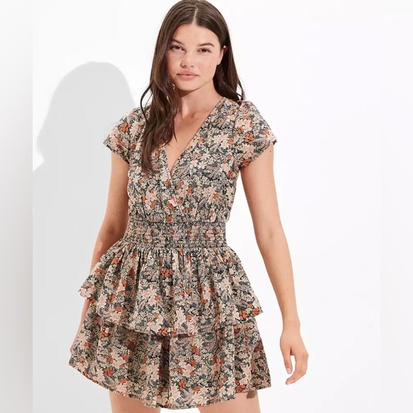 American Eagle XL Garden Party Dress Fall Colors Floral - Picture 1 of 8